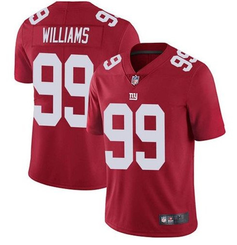 Men's New York Giants #99 Leonard Williams Red Vapor Limited Stitched Jersey